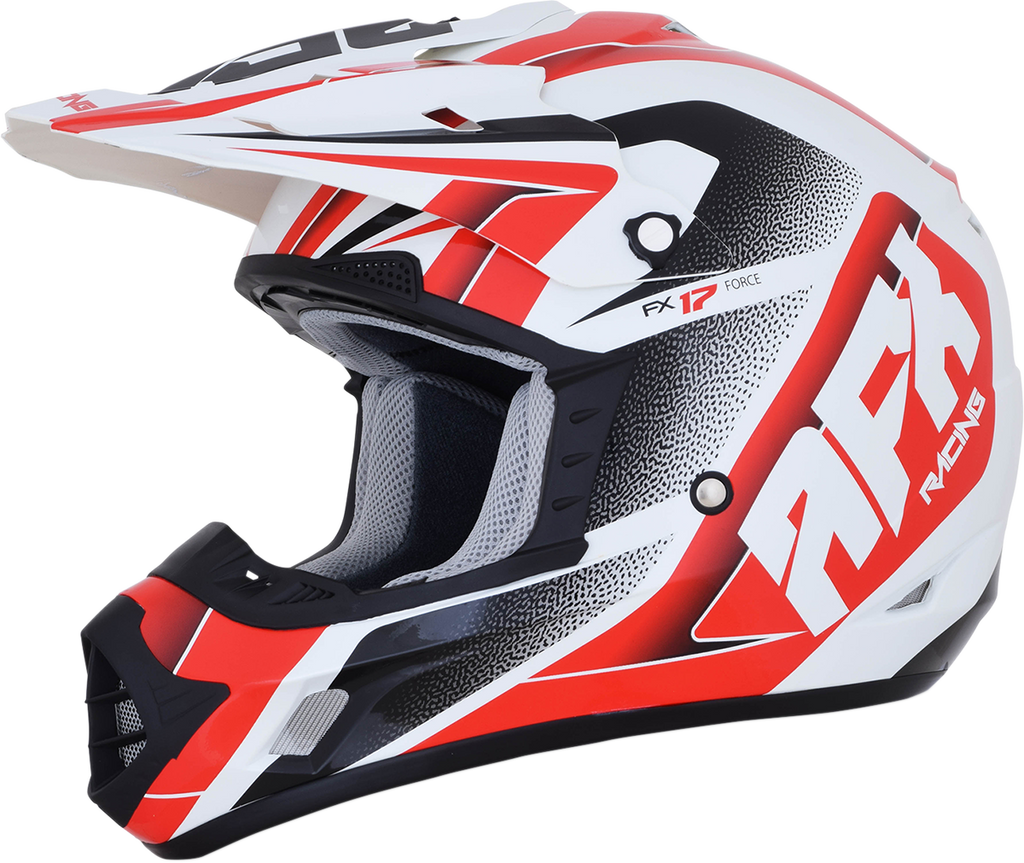AFX Fx-17 Helmet - Force - Pearl White/Red - Xs 0110-5243