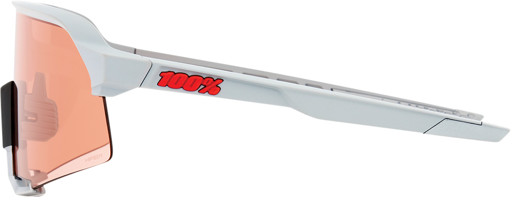 100% S3 Sunglasses - Soft Tact Stone Gray - Coral 61034-289-79