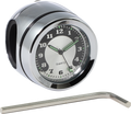 DRAG SPECIALTIES Handlebar Mount Clock - Chrome - For 1" Bar BLACK/SILVER FACE O91-6821N
