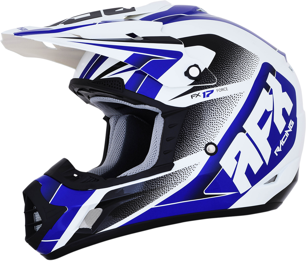 AFX FX-17 Helmet - Force - Pearl White/Blue - Medium 0110-5239