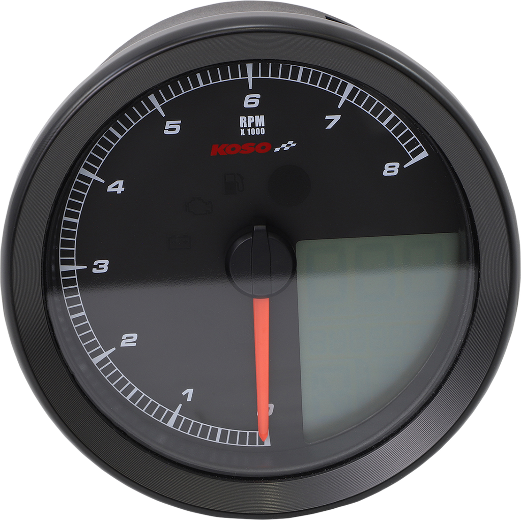 KOSO NORTH AMERICA Multi Function Speedometer/Tachometer - HD-04 - Black BA051211
