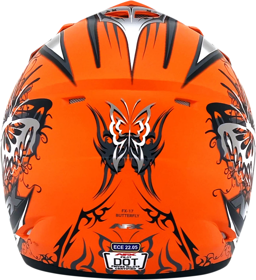 AFX FX-17Y Helmet - Butterfly - Matte Orange - Small 0111-1381