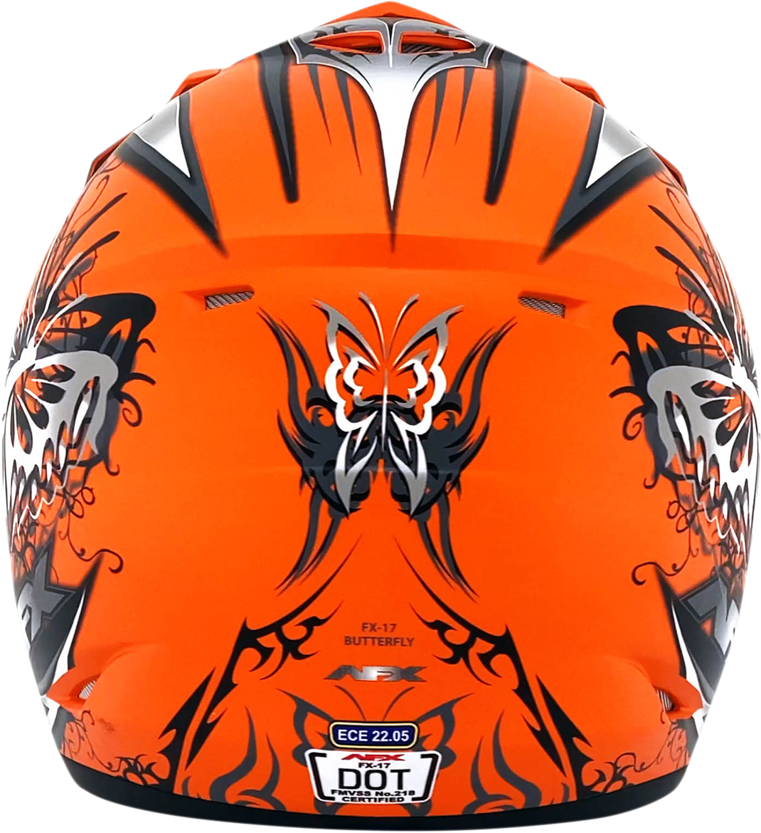 AFX FX-17Y Helmet - Butterfly - Matte Orange - Medium 0111-1382