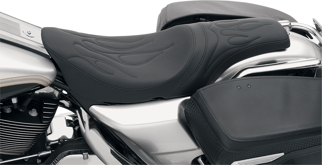 DRAG SPECIALTIES Predator Seat - Flame Stitched - FLHR/FLHX '99-'07  0801-0213