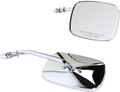 DRAG SPECIALTIES Rectangle Mirrors - Short - Chrome 60-0012/13X