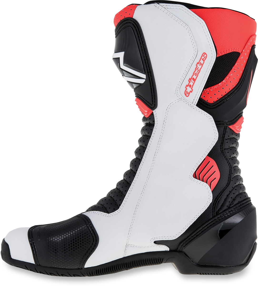 ALPINESTARS SMX-6 v2 Vented Boots - Black/White/Red Fluorescent - US 7.5 / EU 41 2223017-1320-41