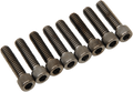 DRAG SPECIALTIES Lifter Knurled Bolt Kit - Black/Chrome - M8 MK776BK