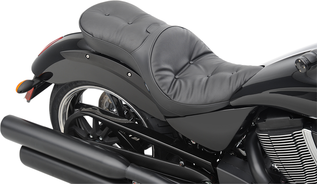 DRAG SPECIALTIES Low Profile Seat - Driver's Backrest - Pillow - Vegas NOT FIT WITH OEM BACKREST 0810-1607