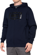 100% Syndicate Fleece Zip-Up Hoodie - Navy/Black - Small 36017-402-10