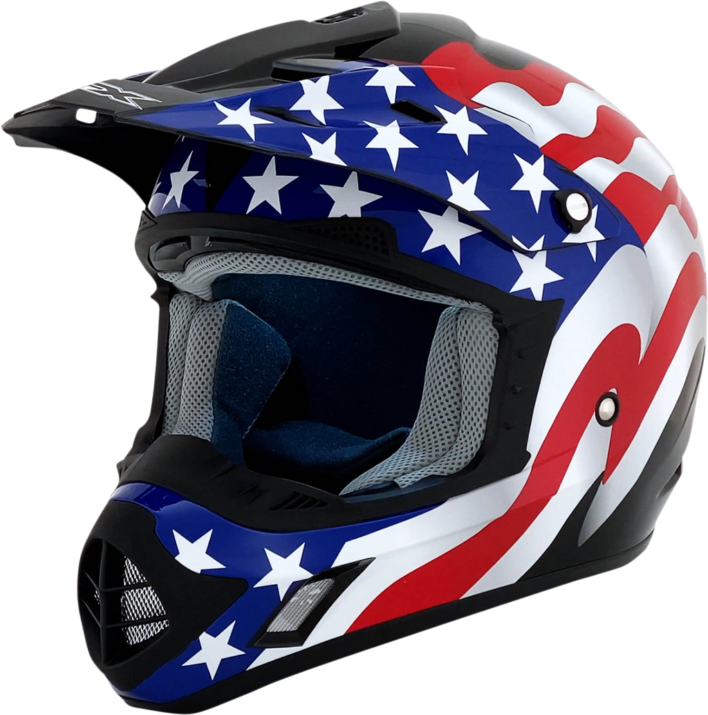 AFX FX-17 Helmet - Flag - Black - XS 0110-2368