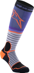 ALPINESTARS MX Pro Socks - Black/Gray/Purple/Orange - Medium 4701524-1207-M