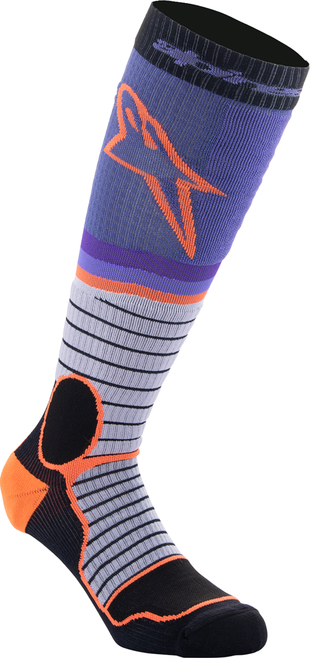 ALPINESTARS MX Pro Socks - Black/Gray/Purple/Orange - Medium 4701524-1207-M