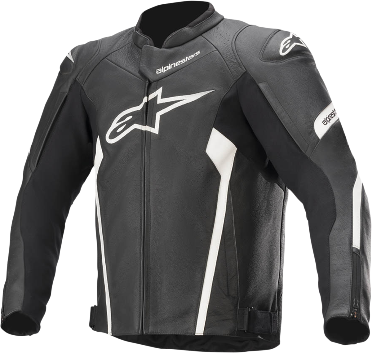 ALPINESTARS Faster v2 Leather Jacket - Black/White - US 38 / EU 48 3103521-12-48