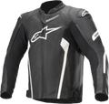 ALPINESTARS Faster v2 Leather Jacket - Black/White - US 50 / EU 60 3103521-12-60