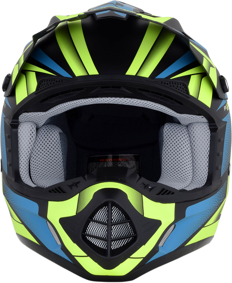 AFX FX-17 Helmet - Force - Matte Black/Green/Blue - XL 0110-5217