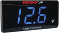 KOSO NORTH AMERICA Super Slim Volt Meter - Blue Digits - 2.22" W x 1.06" H x 0.43" D BA024B00