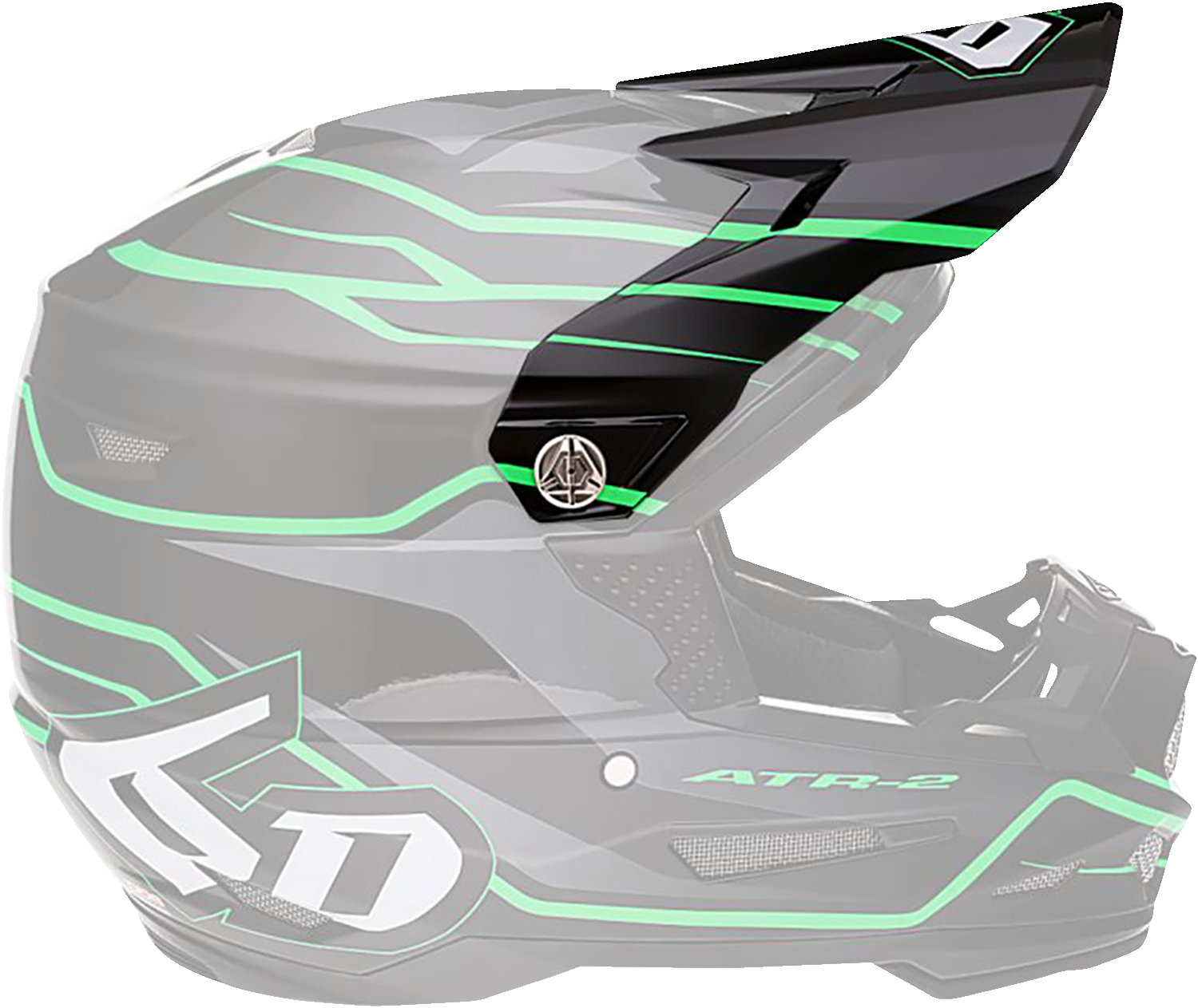 6D ATR-2 Visor - Phase - Black Green 72-6101