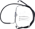 DRAG SPECIALTIES Brake Line - Front - Black - +4" 620085-4BLK
