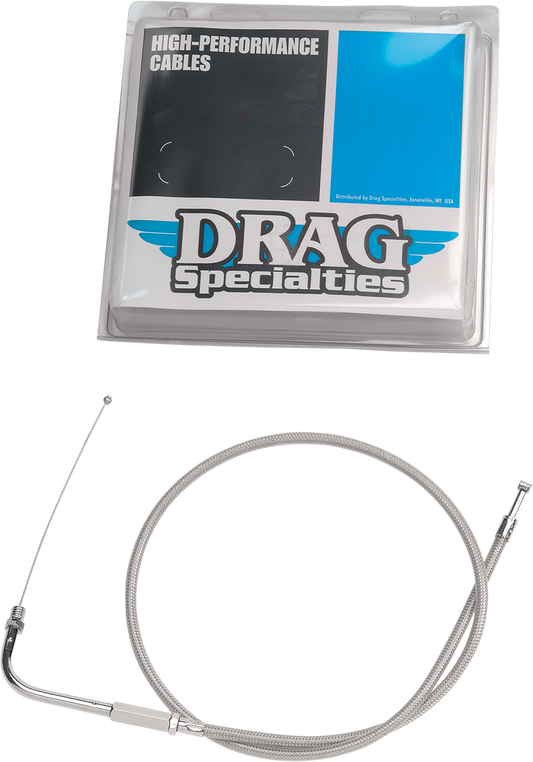 DRAG SPECIALTIES Throttle Cable - 35" - Braided 5332504B