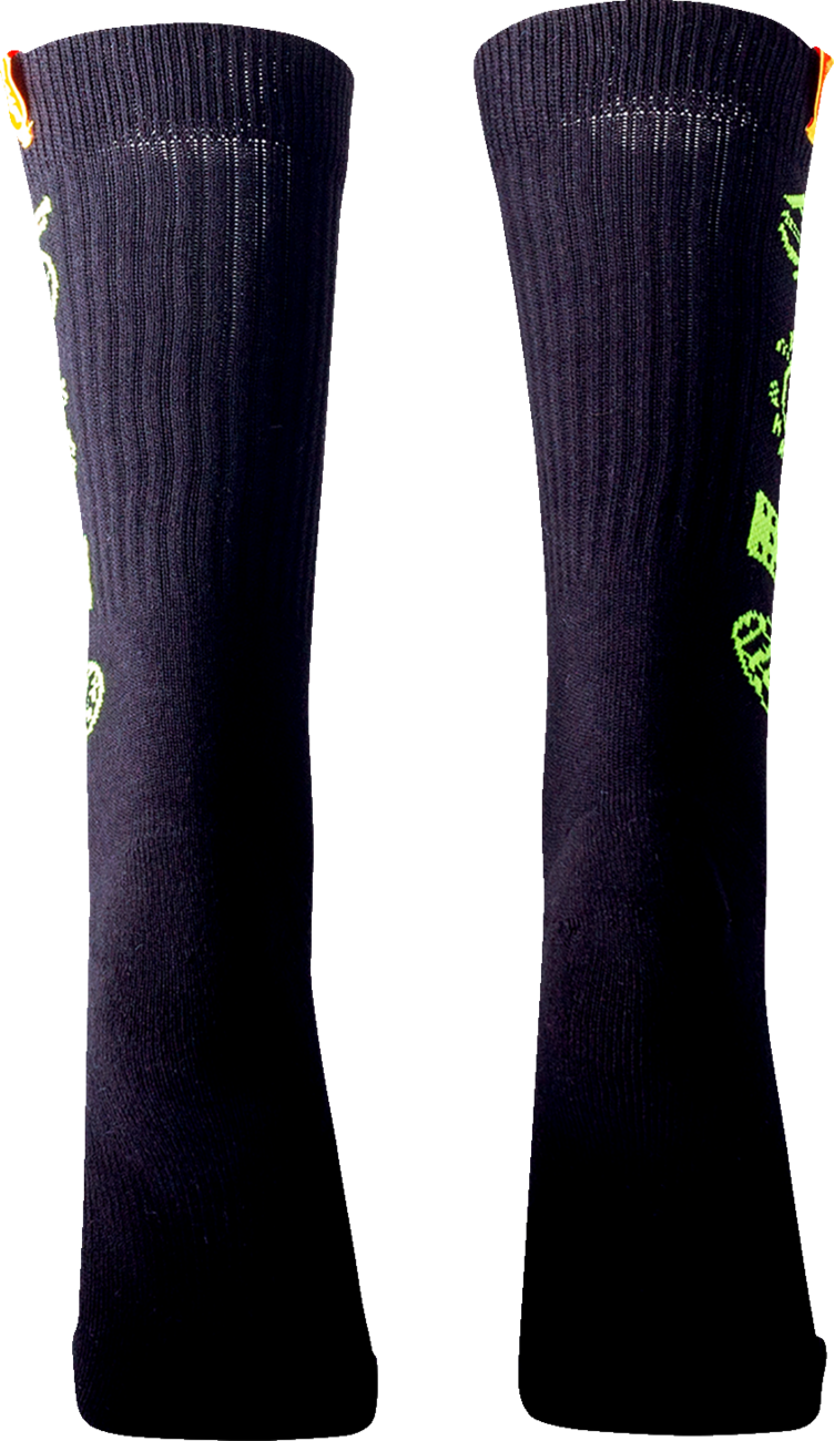 FMF Stacked Socks - Black - One Size SP22194904 3431-0733