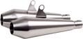 BRITISH CUSTOMS Shorty Predator Pro™ Mufflers - Brushed Triumph Street Twin 900 BC902-112-BR