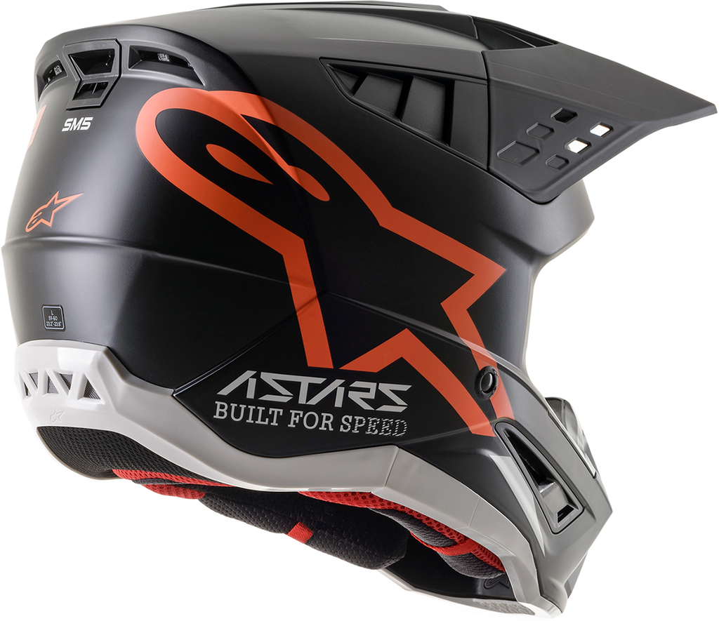 ALPINESTARS SM5 Helmet - Compass - Matte Black/Orange Fluo - XL 8303321-1149-X