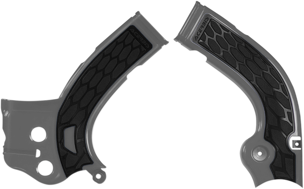 ACERBIS X-Grip Frame Guards - Silver/Black 2374261015