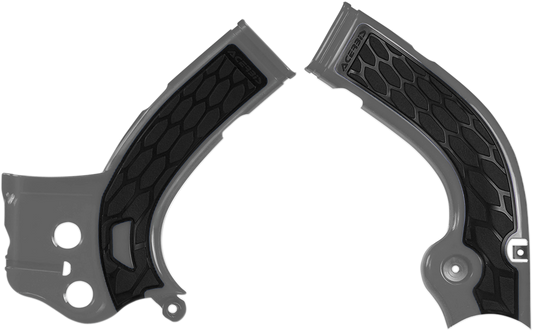 ACERBIS X-Grip Frame Guards - Silver/Black 2374261015
