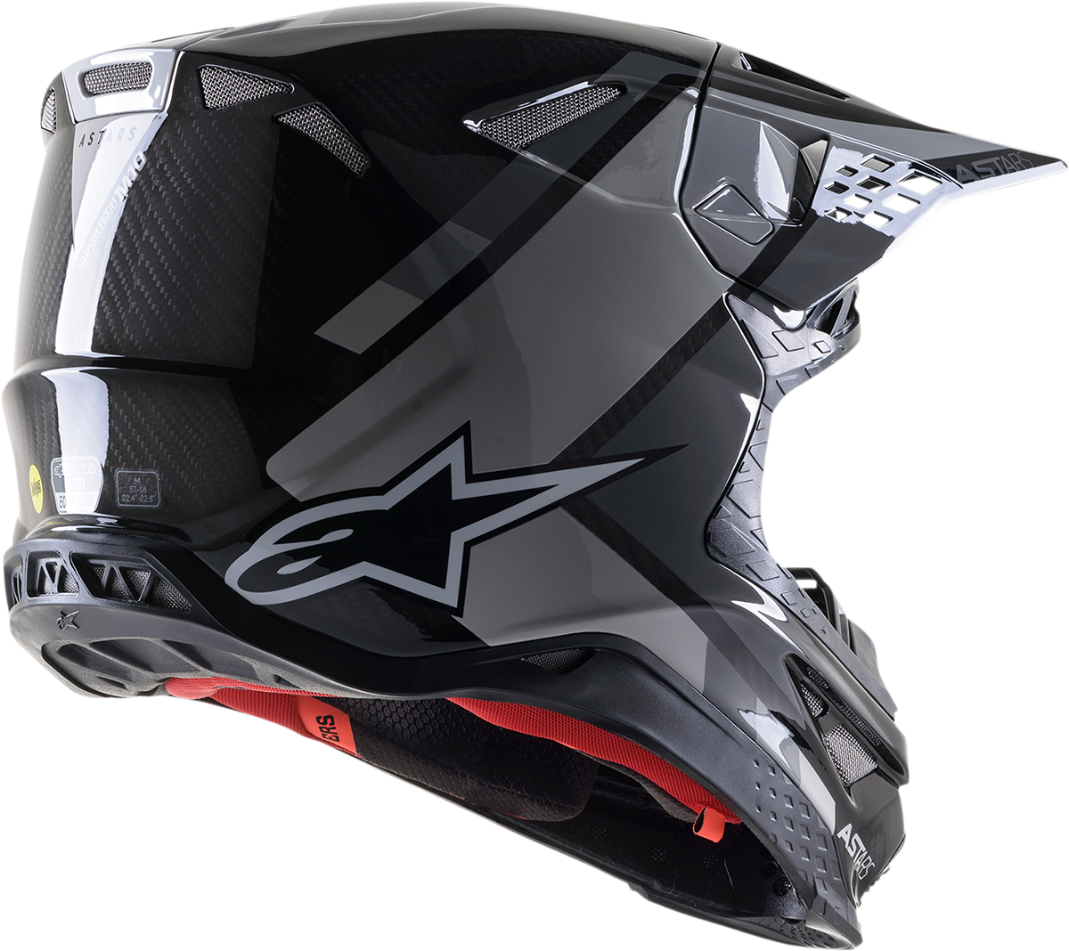 ALPINESTARS Supertech M10 Helmet - Meta 2 - MIPS® - Black/Gray/Gloss - Large 8300422-1195-LG