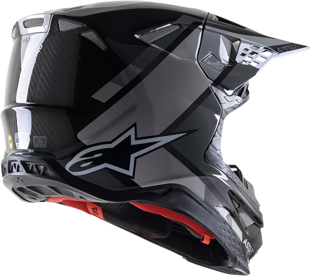 ALPINESTARS Supertech M10 Helmet - Meta 2 - MIPS® - Black/Gray/Gloss - Medium 8300422-1195-MD