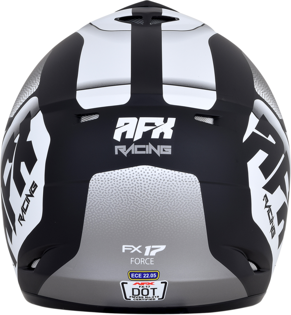 AFX FX-17 Helmet - Force - Matte Black/White - Large 0110-5199