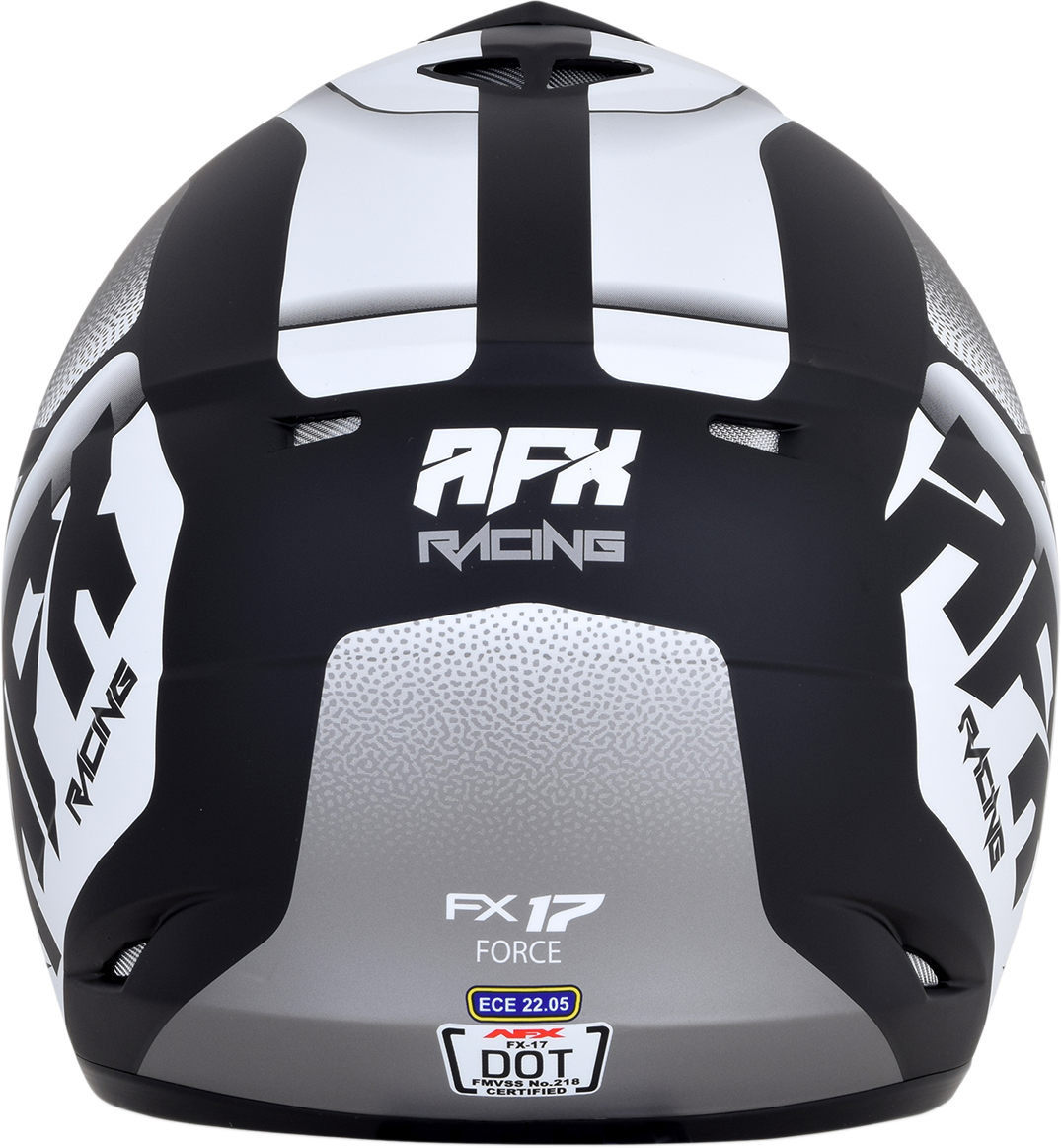 AFX FX-17 Helmet - Force - Matte Black/White - Small 0110-5197