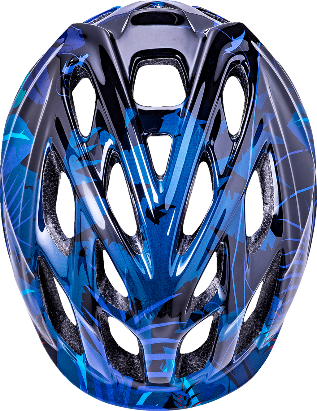 KALI Child Chakra Lighted Helmet - Jungle - Gloss Blue - Small 221022225