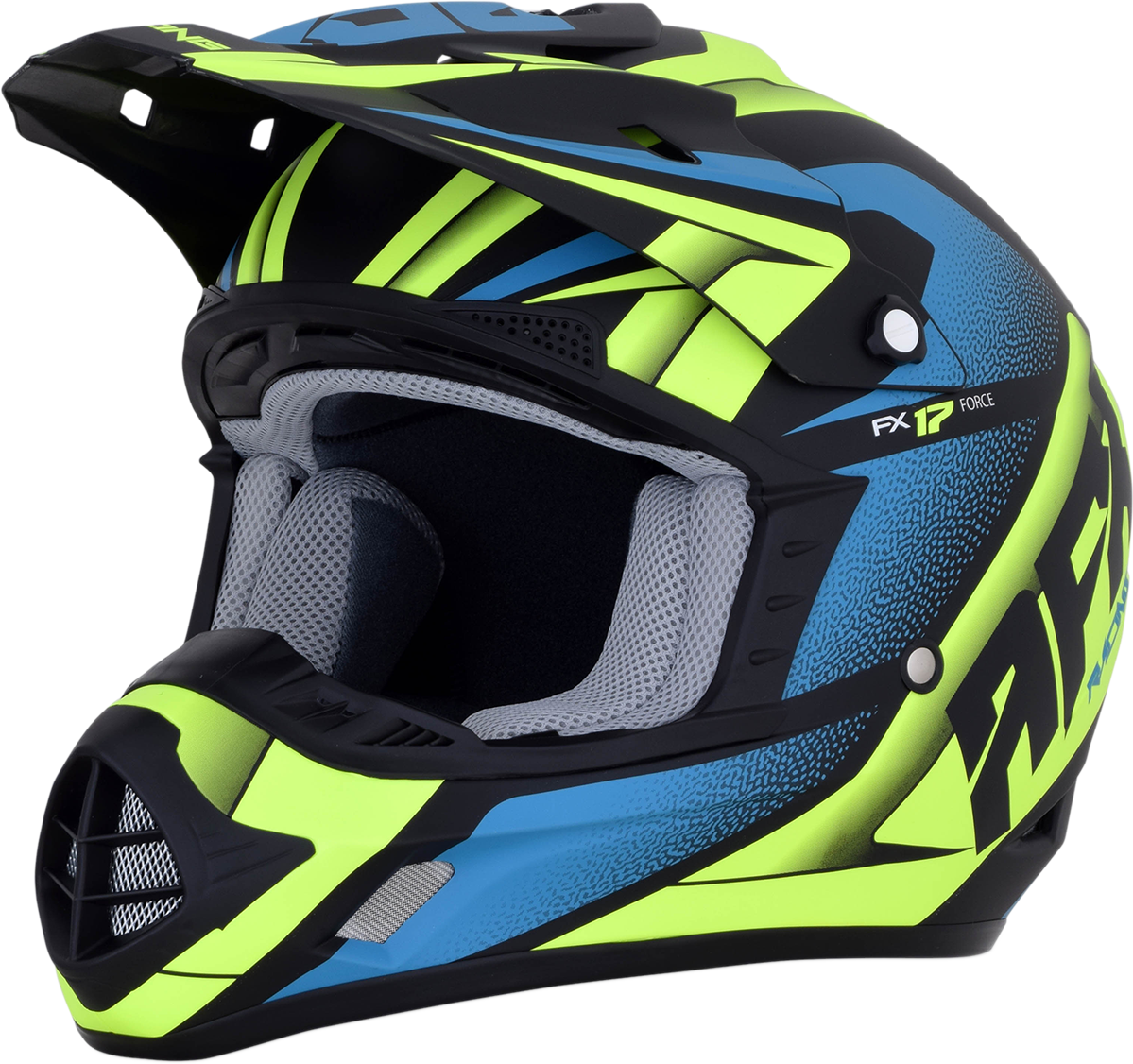 AFX FX-17 Helmet - Force - Matte Black/Green/Blue - Large 0110-5216