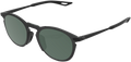 100% Legere Sunglasses - Round - Matte Black - Gray Green 61040-019-74
