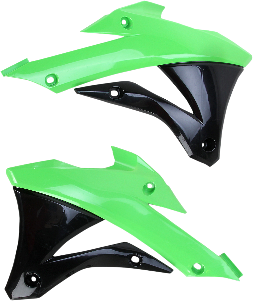 ACERBIS Radiator Shrouds - Green/Black 2374071089