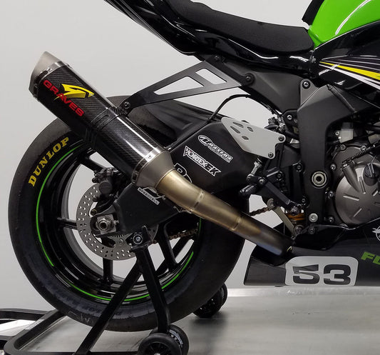 Graves motorsports works2 zx-6r 2019-2021 carbon full exhaust system