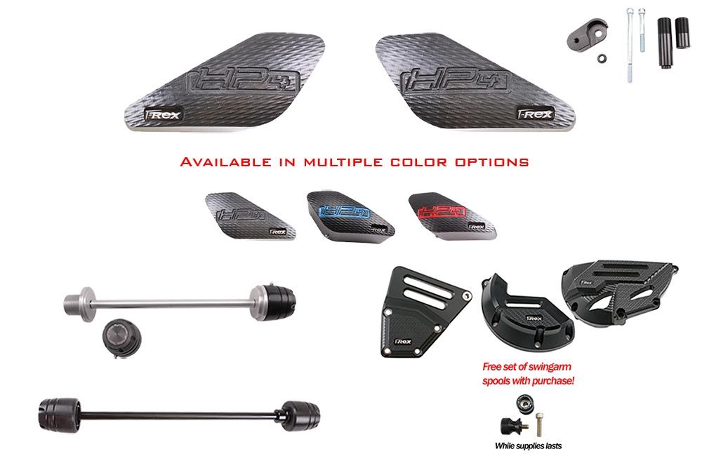 T-rex 2013 - 2014 BMW S1000RR HP4 No Cut Frame Front & Rear Axle Sliders Case Covers Spools