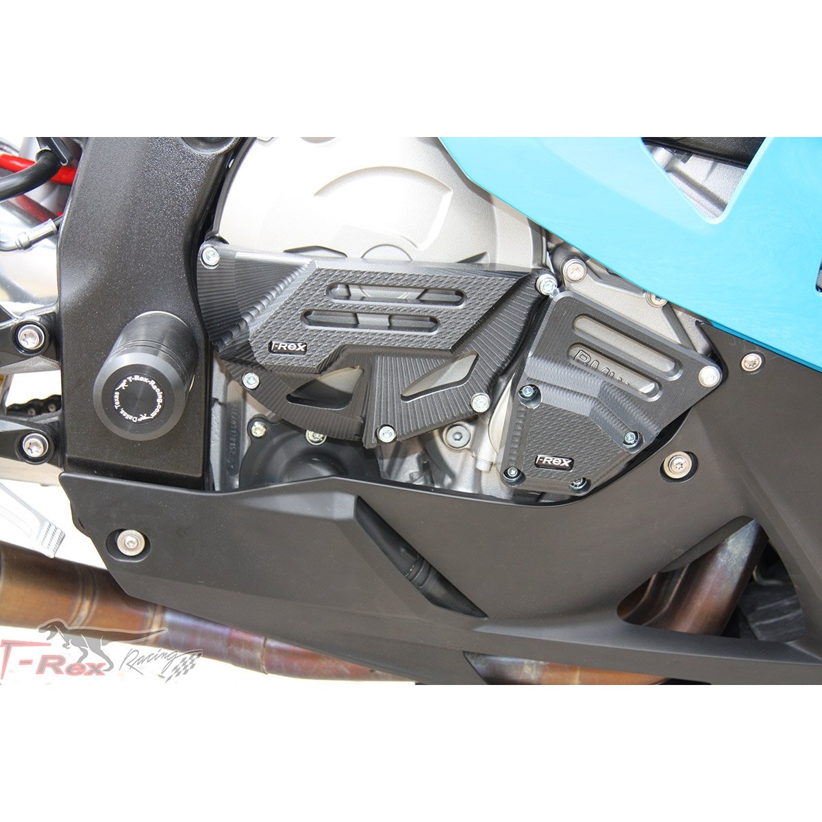 T-rex 2013 - 2014 BMW S1000RR HP4 No Cut Frame Front & Rear Axle Sliders Case Covers Spools