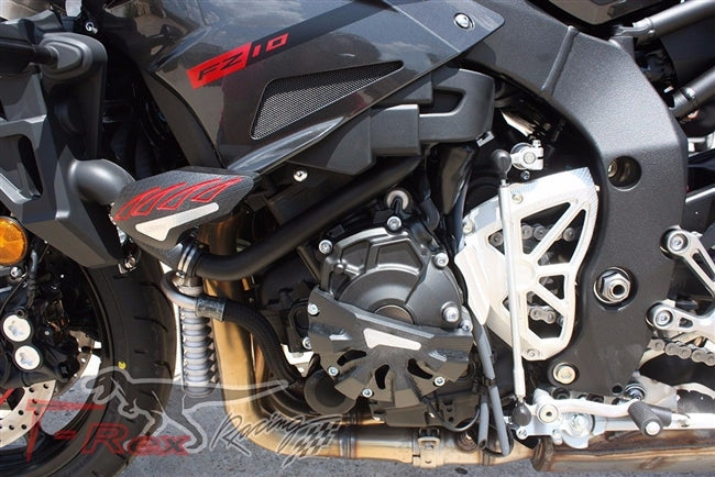 T-rex 2016 - 2019 yamaha fz-10 mt-10 no cut frame front & rear axle sliders case covers spools