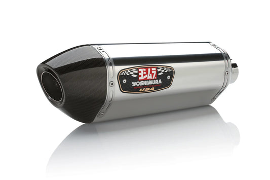Yoshimura Gsf/Gsx1250fa 07-16 R-77 Stainless Slip-On Exhaust, W/ Stainless Muffler