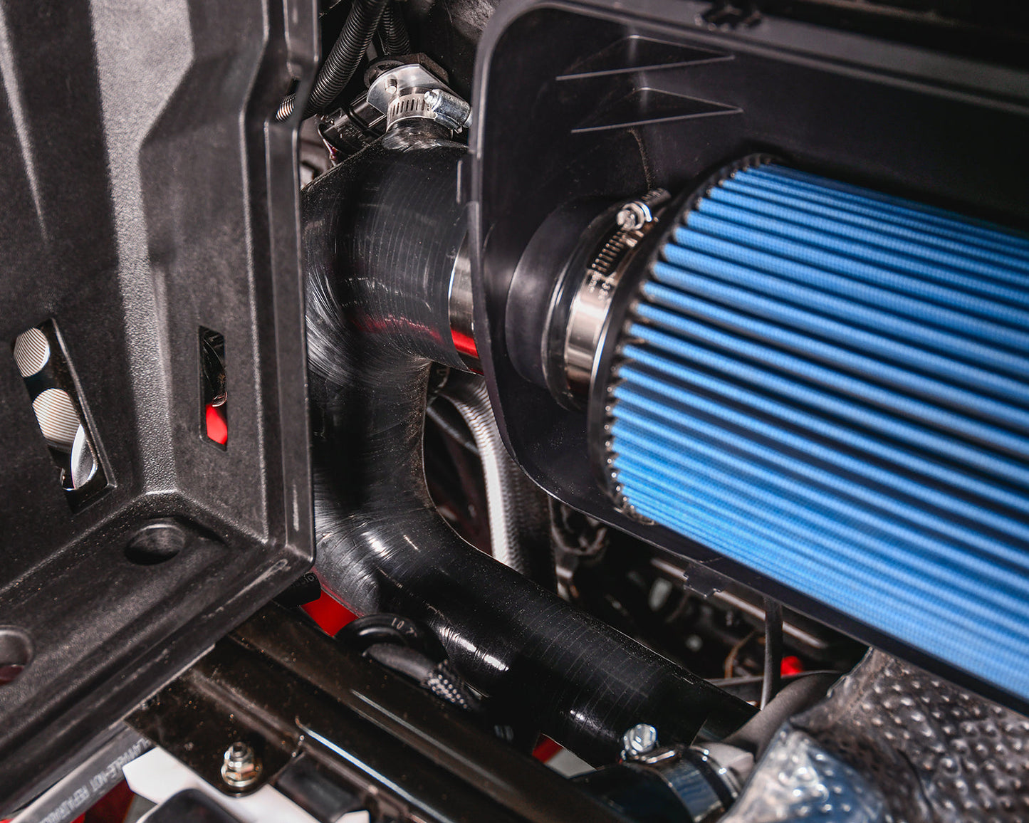Agency power cold air intake system polaris rzr xp turbo | black