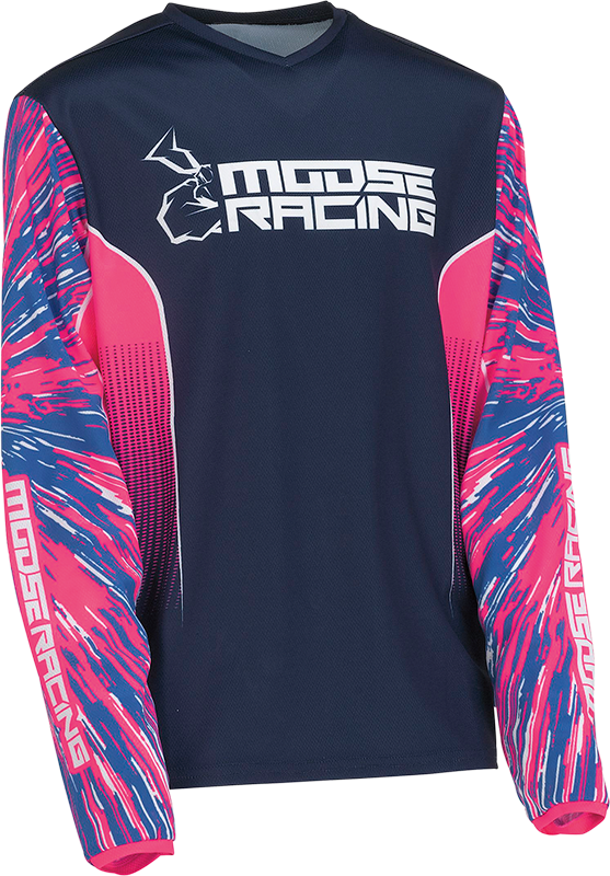 MOOSE RACING Youth Agroid Jersey - Pink/Blue - XS 2912-2256