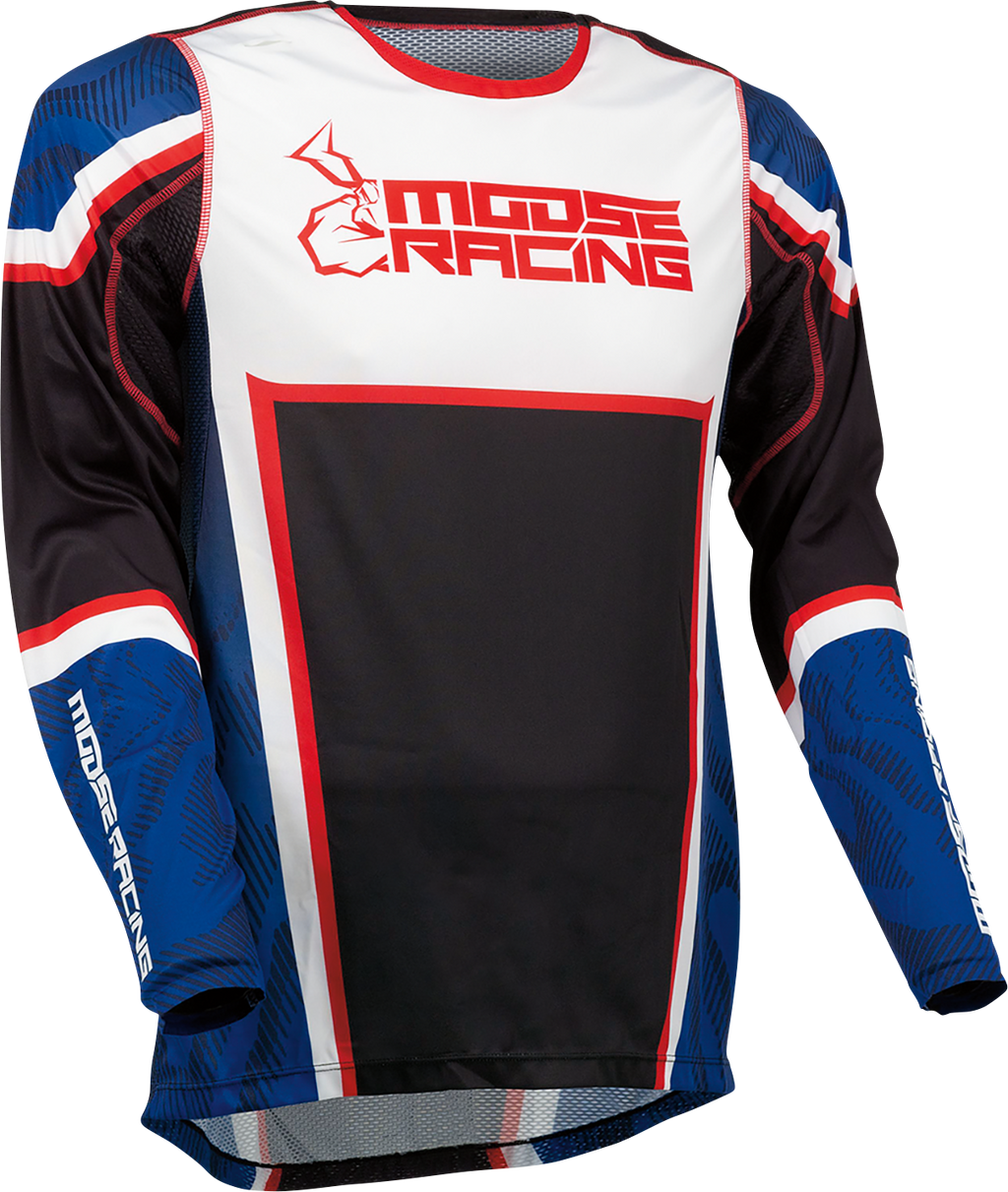 MOOSE RACING Agroid Jersey - Red/White/Blue/Black - Small 2910-7402