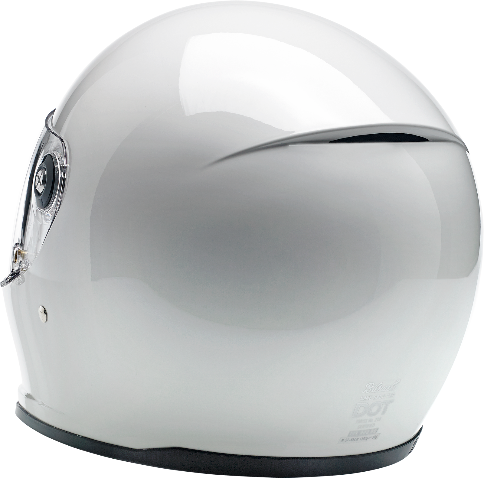 BILTWELL Lane Splitter Helmet - Gloss White - Large 1004-104-104