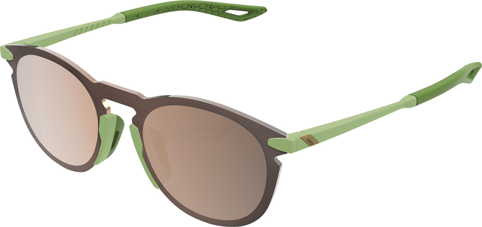 100% Legere Sunglasses - Round - Viperidae - Bronze Mirror 61040-389-80