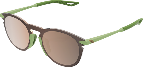100% Legere Sunglasses - Round - Viperidae - Bronze Mirror 61040-389-80