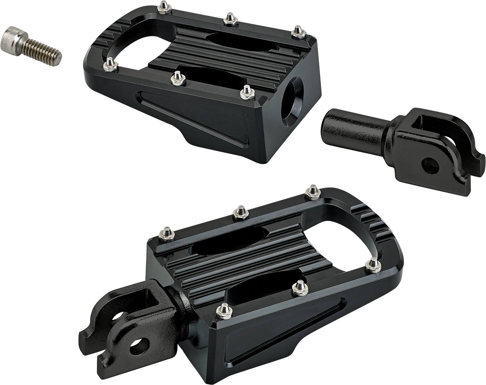 BILTWELL Punisher Footpeg - Driver - Black - M8 7005-203-03