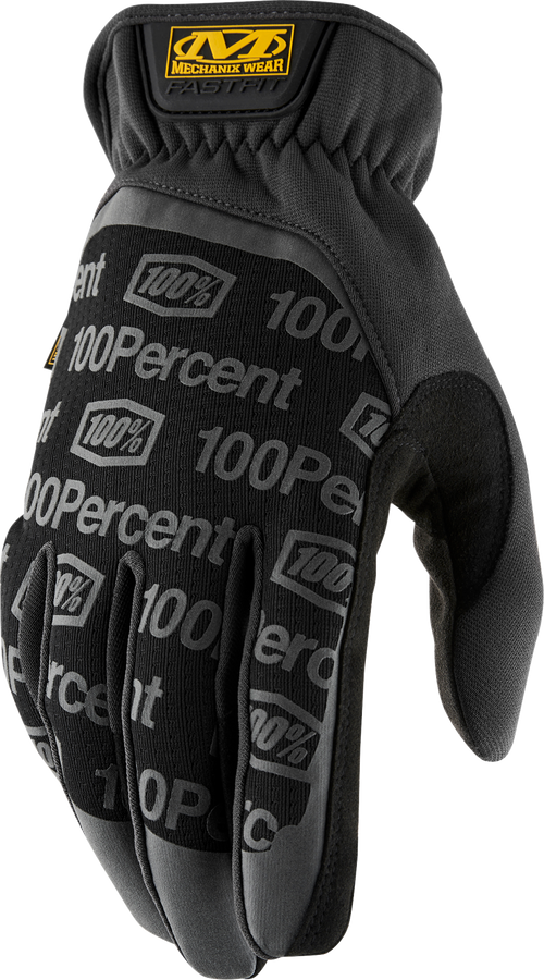 100% Fastfit® Gloves - Black - Large 100-MFF-05-010