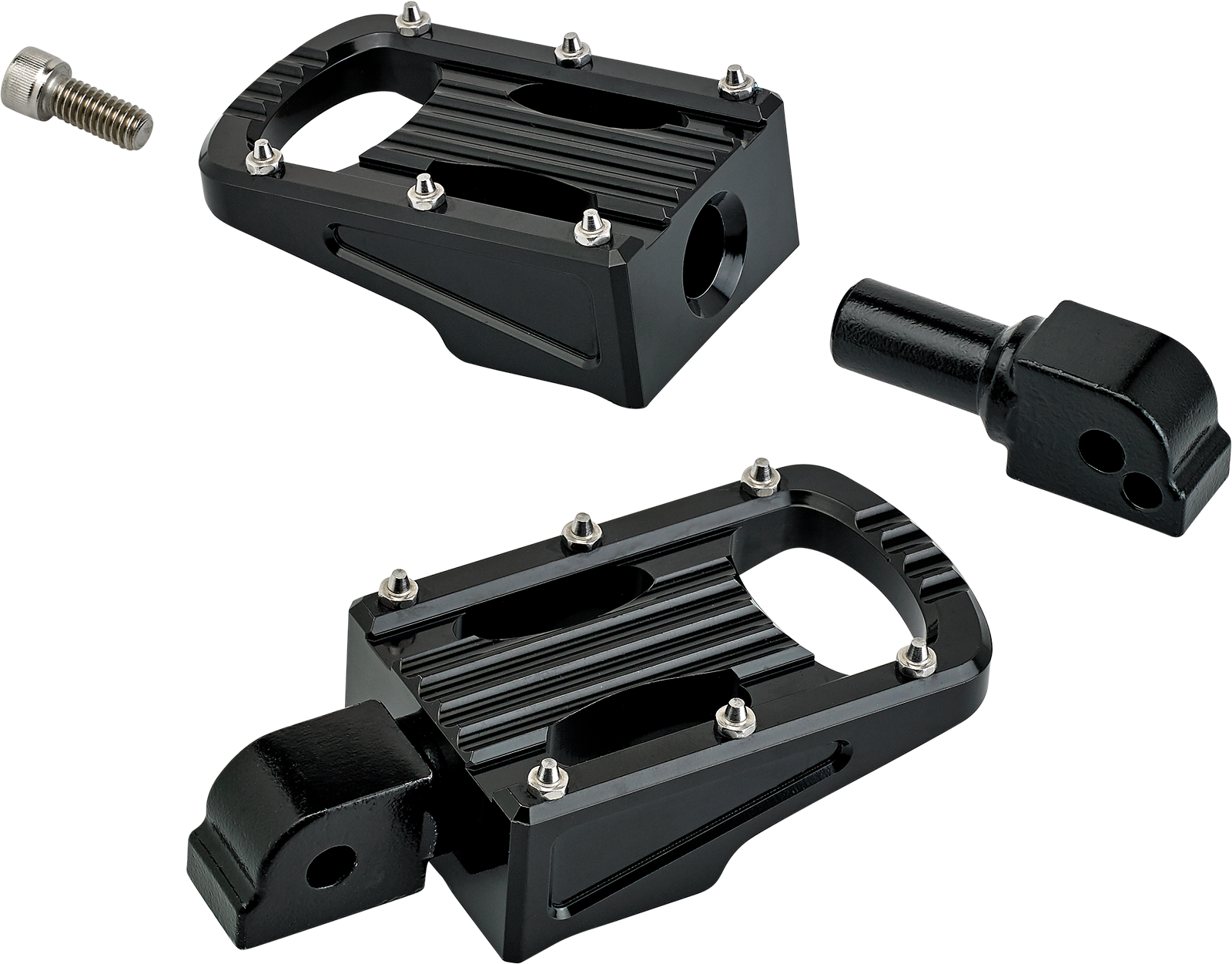BILTWELL Punisher Footpeg - Passenger - Black - M8 7005-203-04